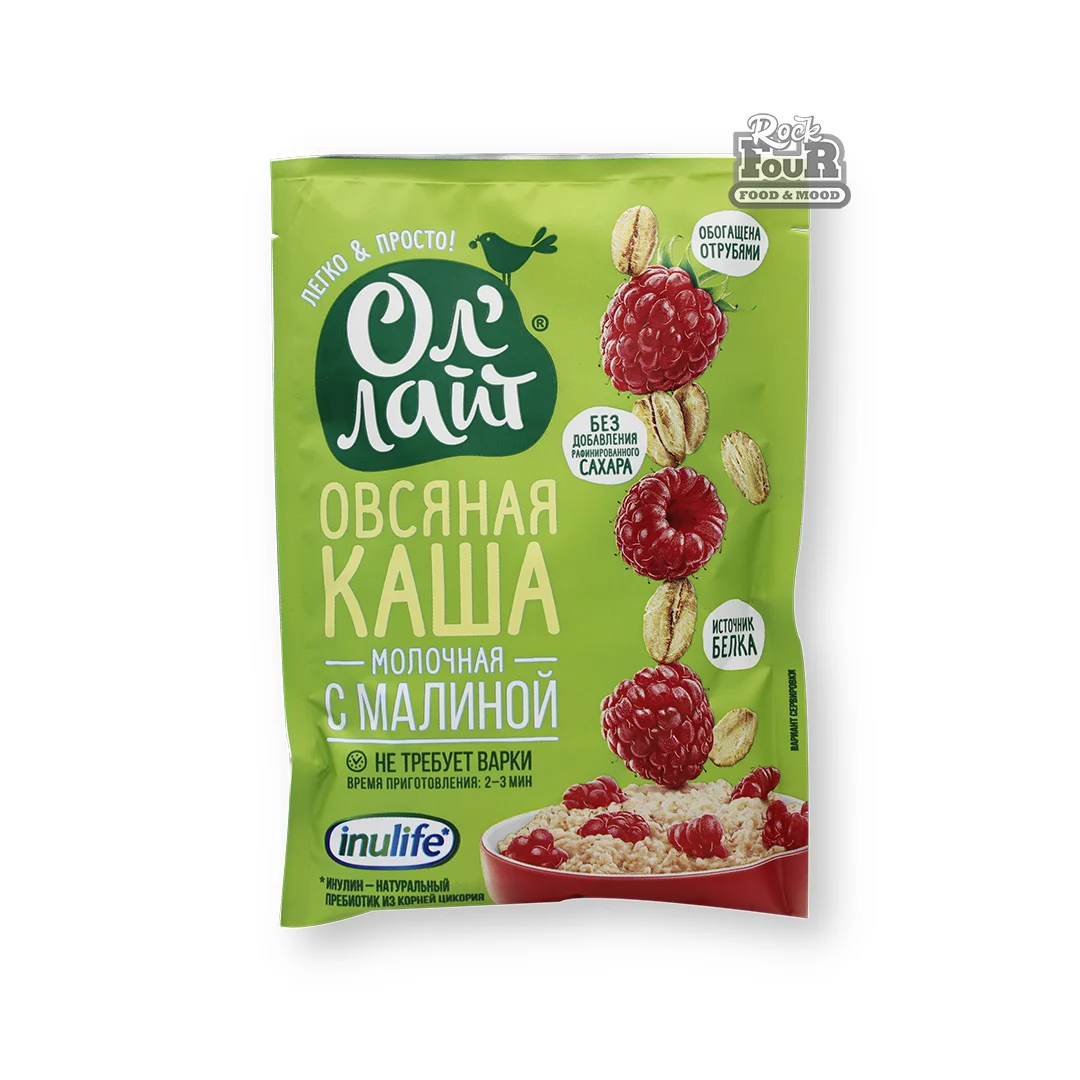 Oatmeal milk porridge "Ol'light" with raspberries 40g